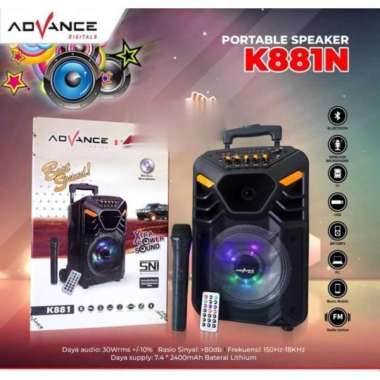 Advance K881N Speaker Bluetooth Portable With Mic PA Speaker