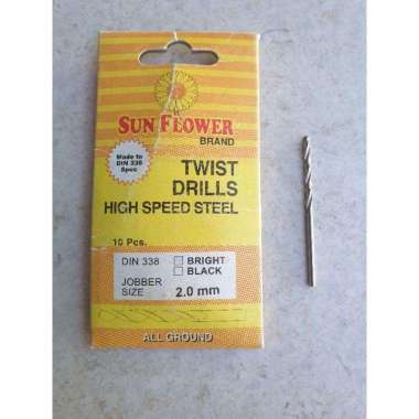 Mata Bor Besi Baja 2 Mm Asli