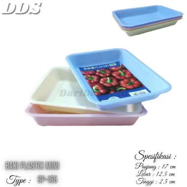 Nampan Baki Plastik Segi Mini 17 x 12 cm Biru