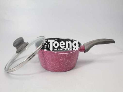 SAUCE PAN + LID BLACK PINK 18CM BOLDE / SAUCE PAN GRANIT BOLDE