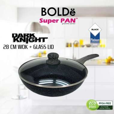 WOK 28CM+LID BLACK BOLDE / WOK PAN 28cm GRANIT BOLDE