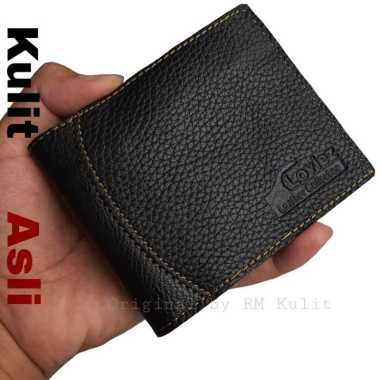 Dompet Pria Kulit Asli Dompet Lipat Pria Casual Berresleting Dalam