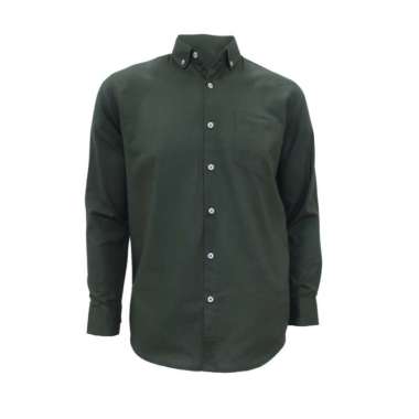 Redcliff Kemeja Pria Polos Panjang Hijau Army 6BK3470E XL