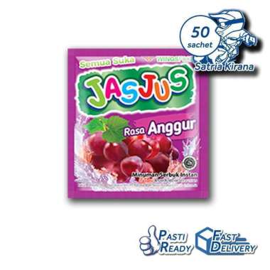 Jasjus [7 gr x 50 sachet | 5 Renceng | 1 Pak] Jas jus Anggur Orange Mangga Jambu Biji Strawberry Mel