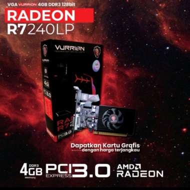 VGA AMD RADEON VURRION R7 240 4GB DDR3 128BIT ORIGINAL LOW PROFILE