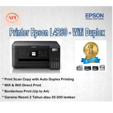 Printer Epson L4260 L 4260 PSC Wifi Duplex-Pengganti Epson L4150 L4160
