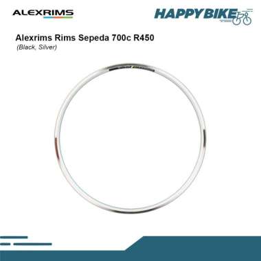 Alexrims Rims Sepeda Alloy 700c R450 U-Brake Silver