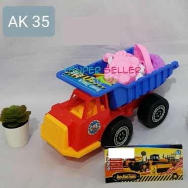 Mainan Anak Mobil Truk Konstruksi + Cetakan Pasir AK35 Truck Pasir