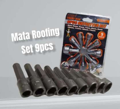 Mata Bor Sok Roofing Set 9pcs Freed Shock Nut Mata Shok 5-13m