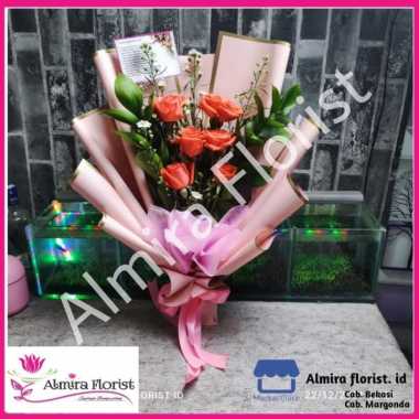 Bouquet bunga mawar isi 6 tangkai IIIII