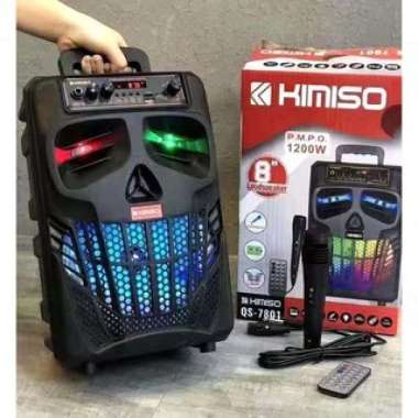 SPEAKER BLUETOOTH KARAOKE KIMISO QS 780 - 7801 8inch Best seller - paking plastik paking plastik