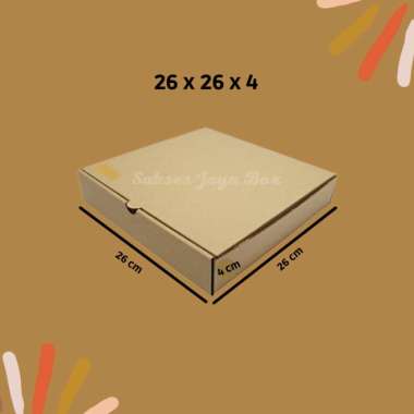 Kardus/Dus/Box Pizza- Jam Dinding-Pakaian-Donut 26x26x4cm