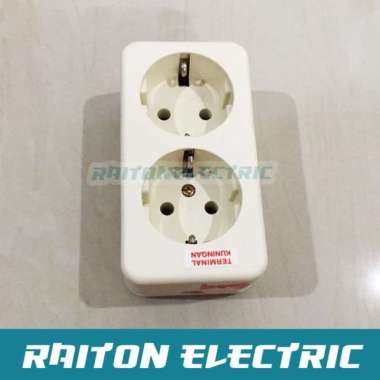 Stop kontak arde / Stop kontak 2 lubang ST-128 Uticon