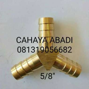 Y HOSE CONNECTOR 5/8" KUNINGAN