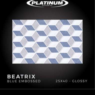 KERAMIK 25X40CM PLATINUM BEATRIX BLUE