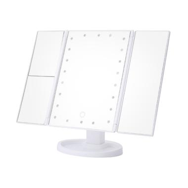 Jual Eds Folding Dimmable Table Countertop Led Lighted Cosmetic Makeup Mirror Travel Vanity Mirror With Lights Online September 2020 Blibli Com