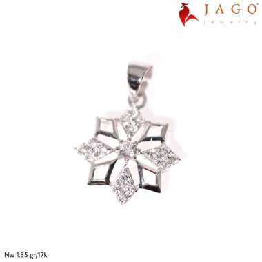 Jago Jewelry Liontin Emas Flora - Perhiasan Emas 17K-W