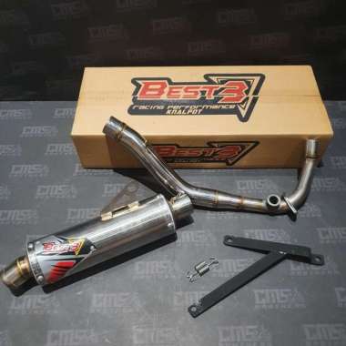 Knalpot Vespa Best 3 Vespa Iget i-get 3V Long Bulat Inlet 38 Original