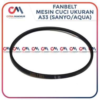 Vanbelt A33 Mesin Cuci Sanyo Sharp Fan Belt Fanbelt A 33 A-820E