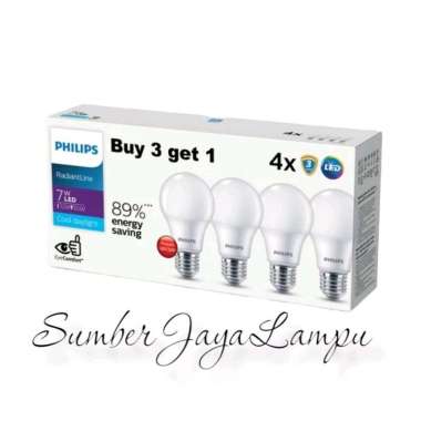 Lampu LED Philips RADIANTLINE 3+1 MULTIPACK 7 WATT