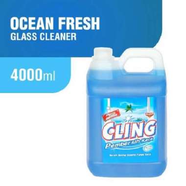 pembersih kaca cling biru jerigen 4000 ml