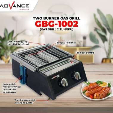 Advance Kompor Grill Gas 2/3/4 Tungku GBG-1002 GBG-1003 GBG-1004 2 Tungku