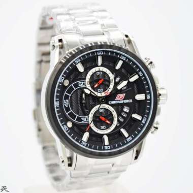 CHRONOFORCE CF 5308MSB - Jam Tangan Pria Original - Silver Black