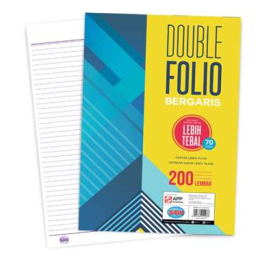 Kertas Double Folio Bergaris 200 lembar SIDU