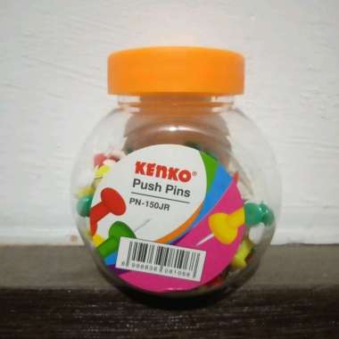 push pin berwarna kenko per toples isi 150 pcs