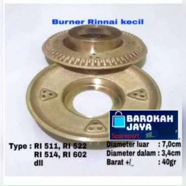 Burner Kompor Gas Rinnai Kiri/Kecil