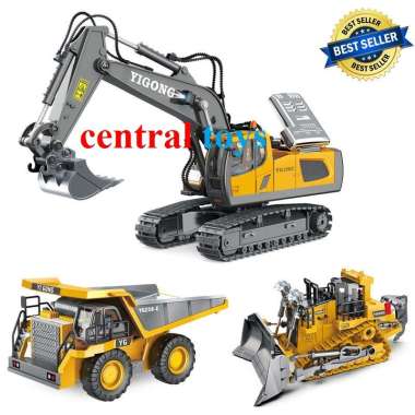 mainan anak rc excavator YIGONG 258 17 2.4ghz metal alloy truk rc