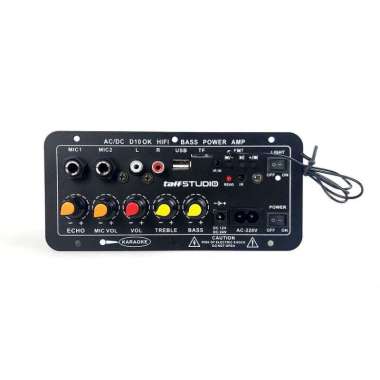 TaffSTUDIO Amplifier Board Audio Bluetooth USB FM Radio TF 400W D10OK Hitam