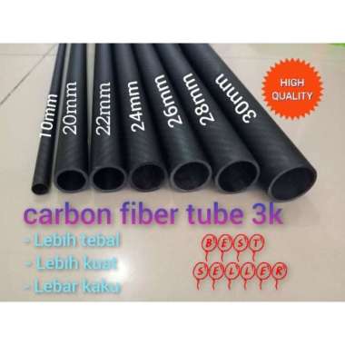 Carbon Tube 3k 22mm x 18mm x 1meter pipa carbon fiber holow dof Multicolor