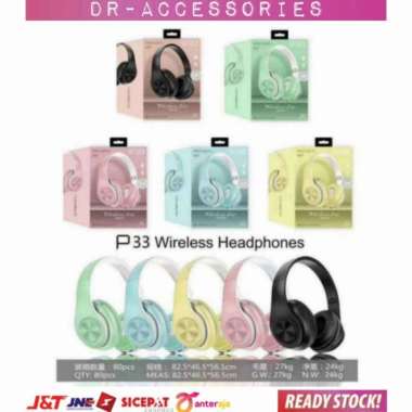 Headphone Bluetooth Bando inpods Macaron P33 Headset Inpods Macaron