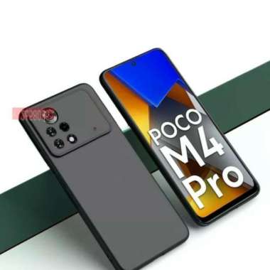 Case Xiaomi Poco M4 Pro Premium Black Matte Soft Casing Terbaru Poco M4 pro