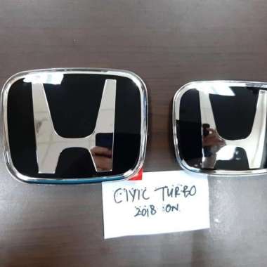 Emblem set mobil Honda Civic Turbo 2018 blackcrum