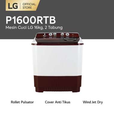LG Mesin Cuci 2 Tabung [16 Kg] P1600RTB --