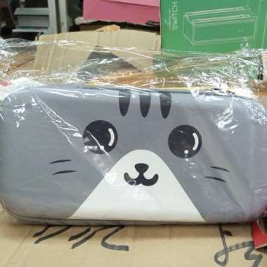Switch Geekshare Cat Ears Carry Case Abu-abu