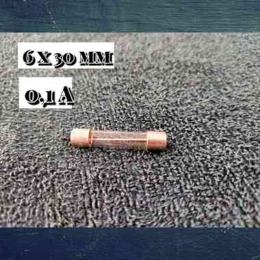 Sekring/ Fuse Kaca 6x30mm 250V 0.1A