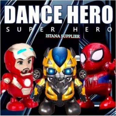 Mainan Anak Laki laki Super Hero Robot Dance Joget Ironman Murah Keren