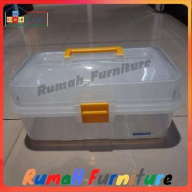 Krisbow Kotak perkakas plastik 33 cm Tool box kotak peralatan