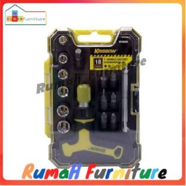 Krisbow Set Kunci Sok T Dengan Fungsi Obeng 18 Pcs