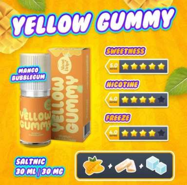Cairan Foom Yellow Gummy Mango Salt Nic 30ML