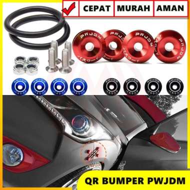 quick release bumper pwjdm pengait bemper mobil Hitam warna