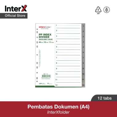 InterX Index Divider A4/12 Tab Putih