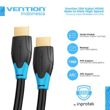 Vention 12M Kabel HDMI Male to Male High Speed for PC LCD Projector AAC