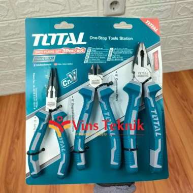 tang set tang potong lancip kombinasi 3pcs Pliers Set TOTAL THT2K0301