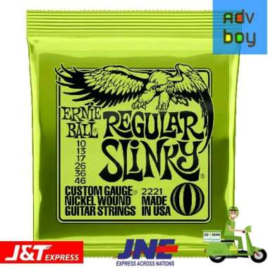 ERNIE BALL REGULAR SLINKY Senar Gitar Elektrik Ernie Ball 2221 10 46 Senar Gitar Elektrik ORIGINAL