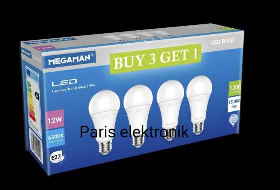 PAKET LAMPU LED MEGAMAN 12 WATT