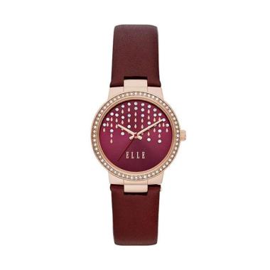 ELLE Bastille ELL2300 Swarovski Bezel Jam Tangan Wanita Red Rose gold
